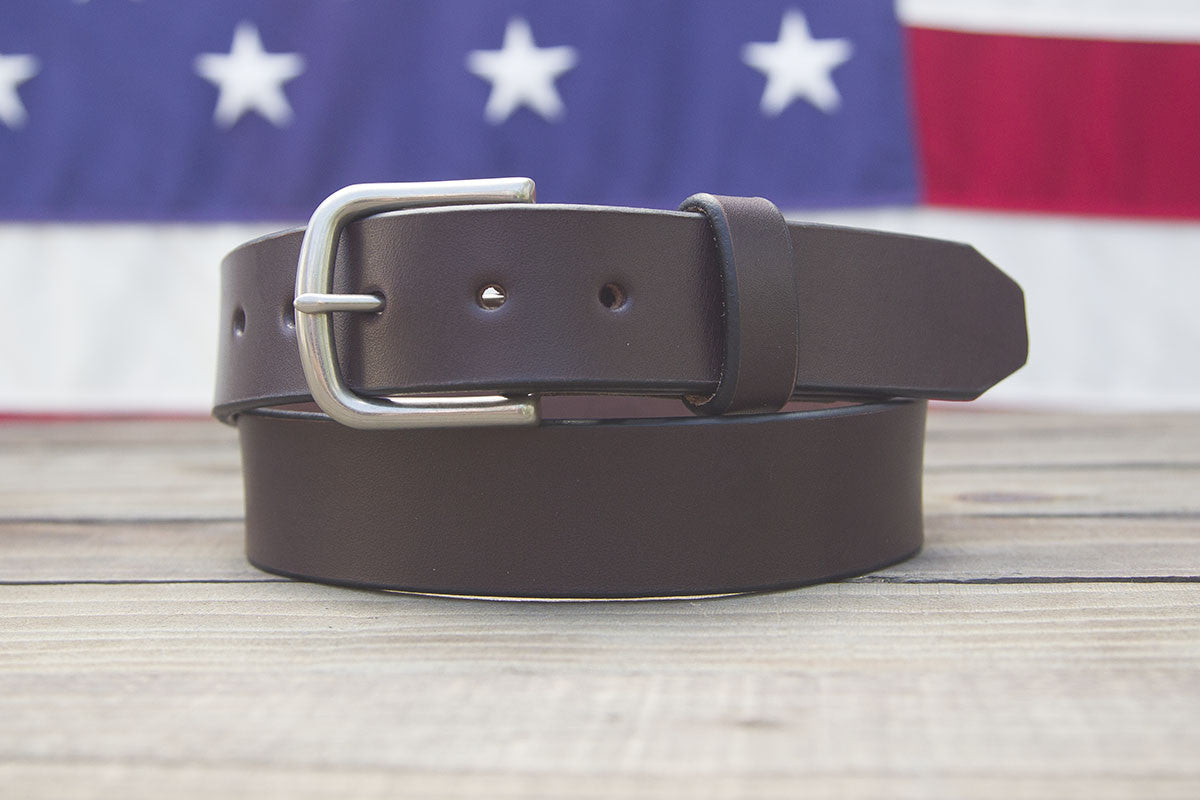 Timberline Dark Brown Leather Belt