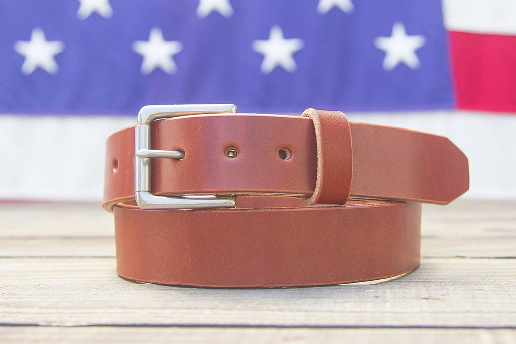 Personalized Leather Belt - Made in American - Bridle Leather